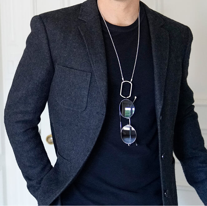 The Georgie 21 Gold – 21-Inch Leather Glasses Chain | LA LOOP