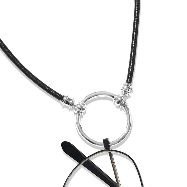 La Loop リング付きネックレス 黒 The Georgie – Eyeglass Necklace | LA LOOP